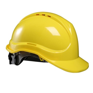 SAFETY HELMET WITH VENTILATION HOLES - YELLOW 