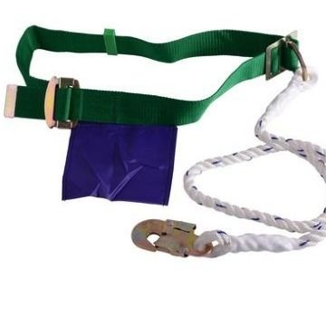 INDUSTRIAL SAFETY BELT WITH SINGLE D-RING -  GREEN
