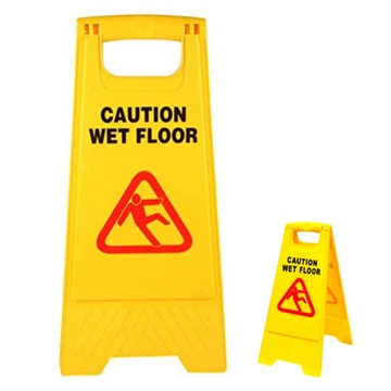 CAUTION WET FLOOR SAFETY SIGN - STAND TYPE