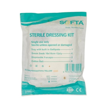 SOFTA STERILE DISPOSABLE DRESSING KIT 