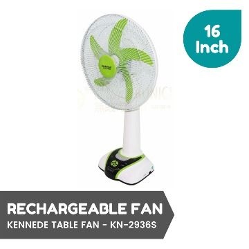 NIPPON MULTI-ANGLE RECHARGEABLE TABLE FAN - 16 INCH - MODEL - KN-2936S 