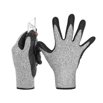 CUT RESISTANT GLOVE - BLACK AND GREY