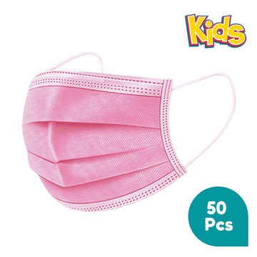 MOBEE 3PLY SURGICAL MASK KIDS - PINK - 50PCS PACK