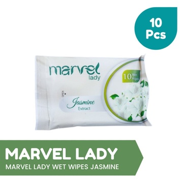 MARVEL LADY WET WIPES JASMINE - 10PCS PACK