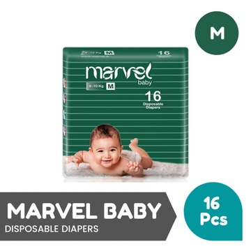 MARVEL BABY DISPOSABLE DIAPERS - 16PCS PACK - MEDIUM