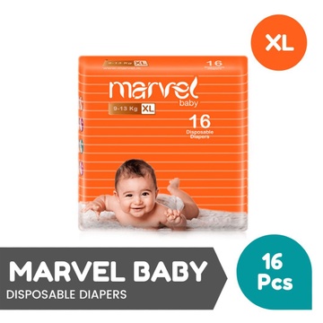 MARVEL BABY DISPOSABLE DIAPERS - 16PCS PACK - XL
