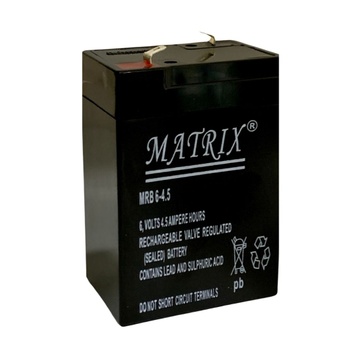 RECHARGEABLE BATTERY - 6V, 4.0AMP