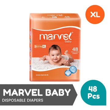 MARVEL BABY DISPOSABLE DIAPERS - 48PCS PACK - XL