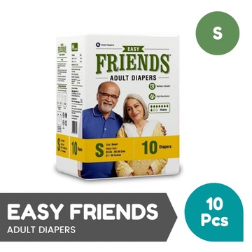 FRIENDS EASY ADULT DIAPERS - 10PCS PACK - SMALL