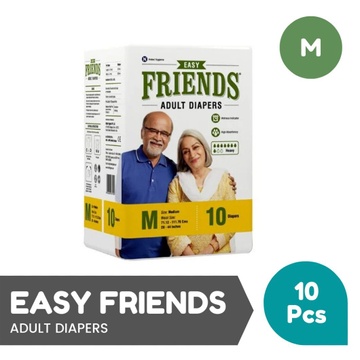 FRIENDS EASY ADULT DIAPERS - 10PCS PACK - MEDIUM