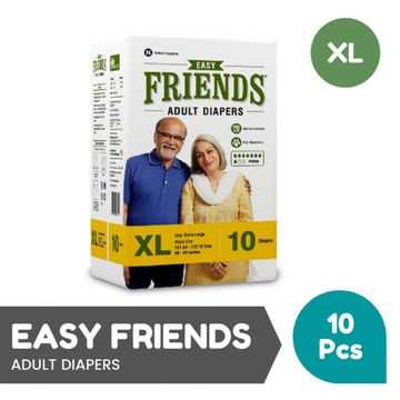 FRIENDS EASY ADULT DIAPERS - 10PCS PACK - XL