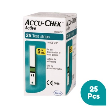 ACCU-CHEK ACTIVE BLOOD GLUCOSE METER TEST STRIPS - 25PCS