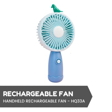 HANDHELD RECHARGEABLE FAN - HQ33A - BLUE
