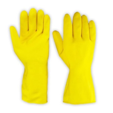 SAFETY RUBBER GLOVES PAIR - YELLOW