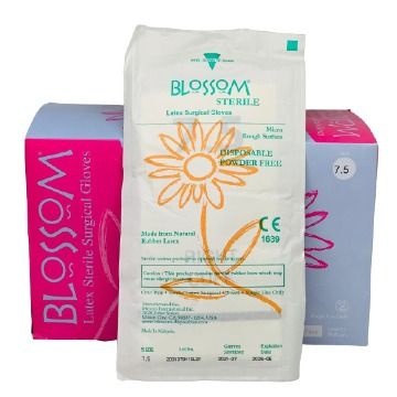 BLOSSOM STERILE SURGICAL GLOVES PAIR - POWDER FREE -  7.5