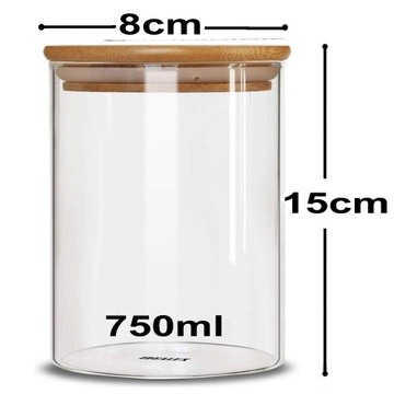 BAMBOO LID CANISTER 8CM X 750ML